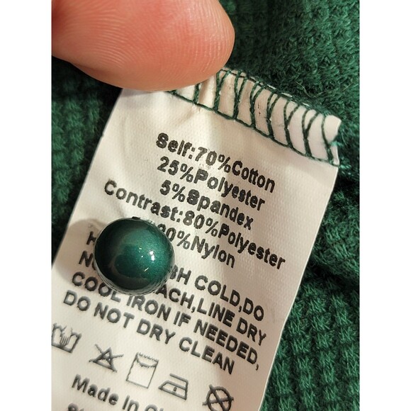 ALK Women's Large Suzanne Betro Waffle Knit Lace Accent Long Sleeve Blouse Shirt - Picture 10 of 10